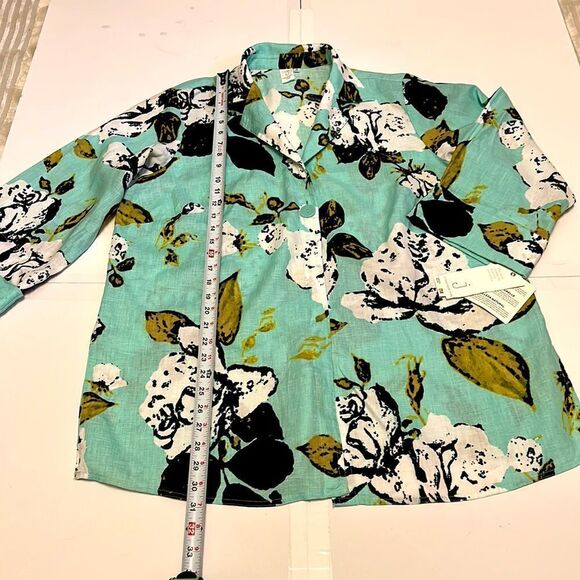 NEW jones New York women’s Linen floral one button light jacket size 1X - Picture 10 of 10